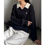 刺繍入りレイヤード襟ニット | RANAN | 詳細画像18 