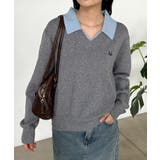 刺繍入りレイヤード襟ニット | RANAN | 詳細画像2 