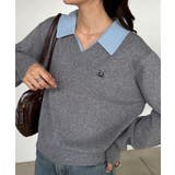 刺繍入りレイヤード襟ニット | RANAN | 詳細画像5 