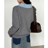 刺繍入りレイヤード襟ニット | RANAN | 詳細画像7 