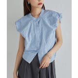 ブルーケイ | パフショルダーコンパクトチェックシャツ | RANAN