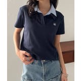 ネイビーケイ | レイヤード襟付きカットソー | RANAN