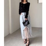 レースレイヤードデニムスカート | RANAN | 詳細画像10 