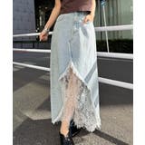 レースレイヤードデニムスカート | RANAN | 詳細画像12 