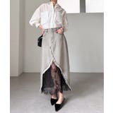 レースレイヤードデニムスカート | RANAN | 詳細画像14 