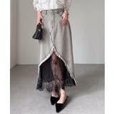 レースレイヤードデニムスカート | RANAN | 詳細画像15 