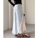 レースレイヤードデニムスカート | RANAN | 詳細画像6 