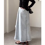 レースレイヤードデニムスカート | RANAN | 詳細画像8 