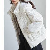 ケーブルニット中綿ブルゾン | RANAN | 詳細画像1 