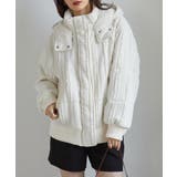 ケーブルニット中綿ブルゾン | RANAN | 詳細画像6 