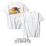 01WHITE | レトロバックプリント ロゴ Tシャツ | Re-AP