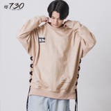 BEIGE | レースアップスウェードビッグシルエットトレーナー | REGIEVO