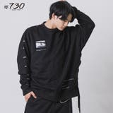 BLACK | レースアップスウェードビッグシルエットトレーナー | REGIEVO
