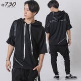 BLACK | テーププリント バックプリント 半袖 | REGIEVO