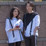 テーププリント 半袖 Tシャツ ストリート系 ビッグシルエット | REGIEVO | 詳細画像1