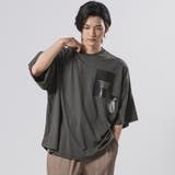 CHARCOAL | ラウンドヘム バックプリント 半袖 Tシャツ ストリート系 ビッグシルエット | REGIEVO