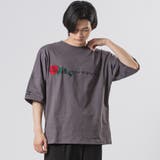 CHARCOAL | ローズプリントビッグシルエットTシャツ | REGIEVO