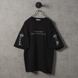 BLACK | なみおくんプリントビッグシルエットTシャツ | REGIEVO