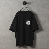 BLACK | なみおくん×マーガレットプリントビッグシルエットTシャツ | REGIEVO