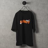 BLACK | なみおくん×胸ロゴプリントビッグシルエットTシャツ | REGIEVO