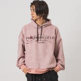 PINK | エコスエードレースアップビッグシルエットパーカー | REGIEVO