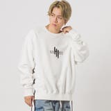 WHITE | CVCポンチレースアップビッグシルエットトレーナー | REGIEVO