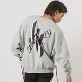 GRAY | CVCポンチレースアップビッグシルエットトレーナー | REGIEVO