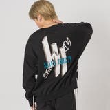 BLACK | CVCポンチレースアップビッグシルエットトレーナー | REGIEVO