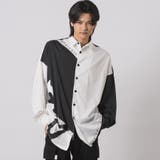 WHT×BLK | ビッグシルエットアシンメトリードルマン長袖シャツ | REGIEVO