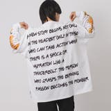 WHITE | ロンT メンズ プリント 長袖Tシャツ ストリート系 ビッグシルエット | REGIEVO