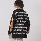 BLACK | ロンT メンズ プリント 長袖Tシャツ ストリート系 ビッグシルエット | REGIEVO