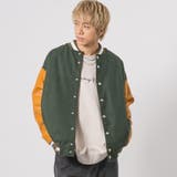 KHAKI×CAM | バルーン袖PUレザーバーシティジャケット | REGIEVO