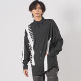 BLACK | ビッグシルエットテーププリントドルマンシャツ | REGIEVO