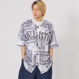 BANDANA-WHITE | 総柄 半袖 半袖シャツ ビッグシルエット ストリート系 | REGIEVO