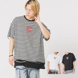 ボーダー レイヤード 半袖 Tシャツ ストリート系 ビッグシルエット | REGIEVO | 詳細画像1