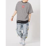 ボーダー レイヤード 半袖 Tシャツ ストリート系 ビッグシルエット | REGIEVO | 詳細画像12