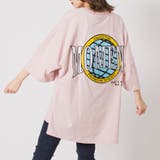 PINK | サガラ刺繍 半袖 Tシャツ バックプリント ストリート系 ビッグシルエット | REGIEVO