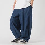 INDIGO DENIM | カラー バルーン ワイドパンツ 韓国 ストリート系 | REGIEVO