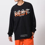 BLACK | ロンT メンズ 刺繍ロゴ 長袖Tシャツ ストリート系 | REGIEVO