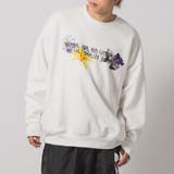 WHITE | フラワーコラージュワイドトレーナー | REGIEVO