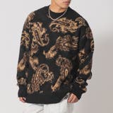 6BLKペイズリー柄 | ニット セーター クルーネック メンズ ストリート | REGIEVO
