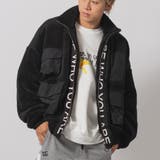 BLACK | 両面ボア異素材切替えトラックジャケット | REGIEVO