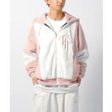 PINK×WHT | ビッグファーブルゾン メンズ ストリート系 ビッグシルエット | REGIEVO