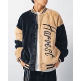 BEIGE×BLK | ビッグファーブルゾン メンズ ストリート系 ビッグシルエット | REGIEVO