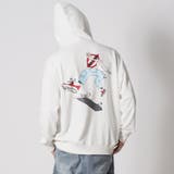 WHITE | なみおくんスケボービッグシエルエットプルパーカー | REGIEVO
