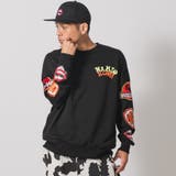 BLACK | なみおくんスリーブワッペントレーナー | REGIEVO