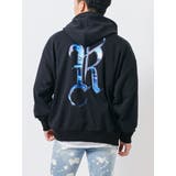 BLACK | ビッグシルエット パーカー ストリート系 バックプリント | REGIEVO