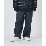 BLACK-デニム | カーゴパンツ メンズ ワイドカーゴ ストリート系 | REGIEVO