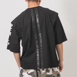 ブラック | フェイクレイヤード 半袖 Tシャツ ストリート系 ビッグシルエット | REGIEVO