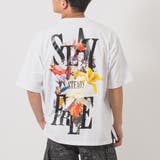 ホワイト | フラワープリントビッグTシャツ | REGIEVO